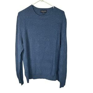 Brooks Brothers Blue Cotton Crewneck Sweater Large